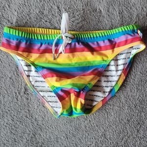 andrew christian rainbow swim brief (m)